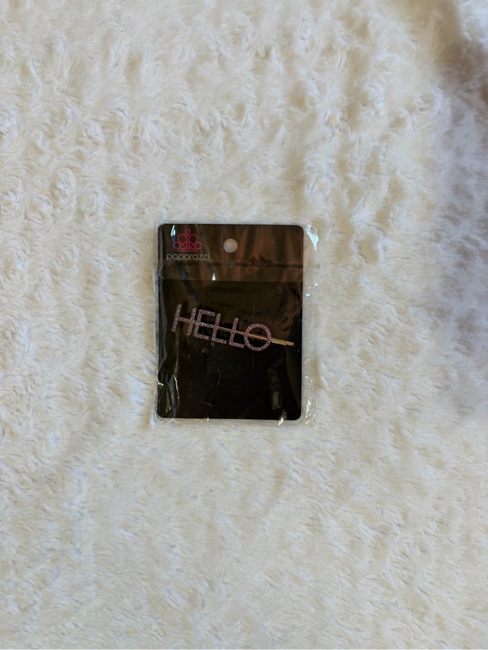 Paparazzi Pink "HELLO" Hair Clip